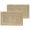 mDesign 100% Cotton Bath Mat, Hotel-Style Bathroom Floor Rug, 2 Pack